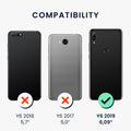 kwmobile Wallet Case Compatible with Huawei Y6 (2019) Cover - with Stand and Card Slots