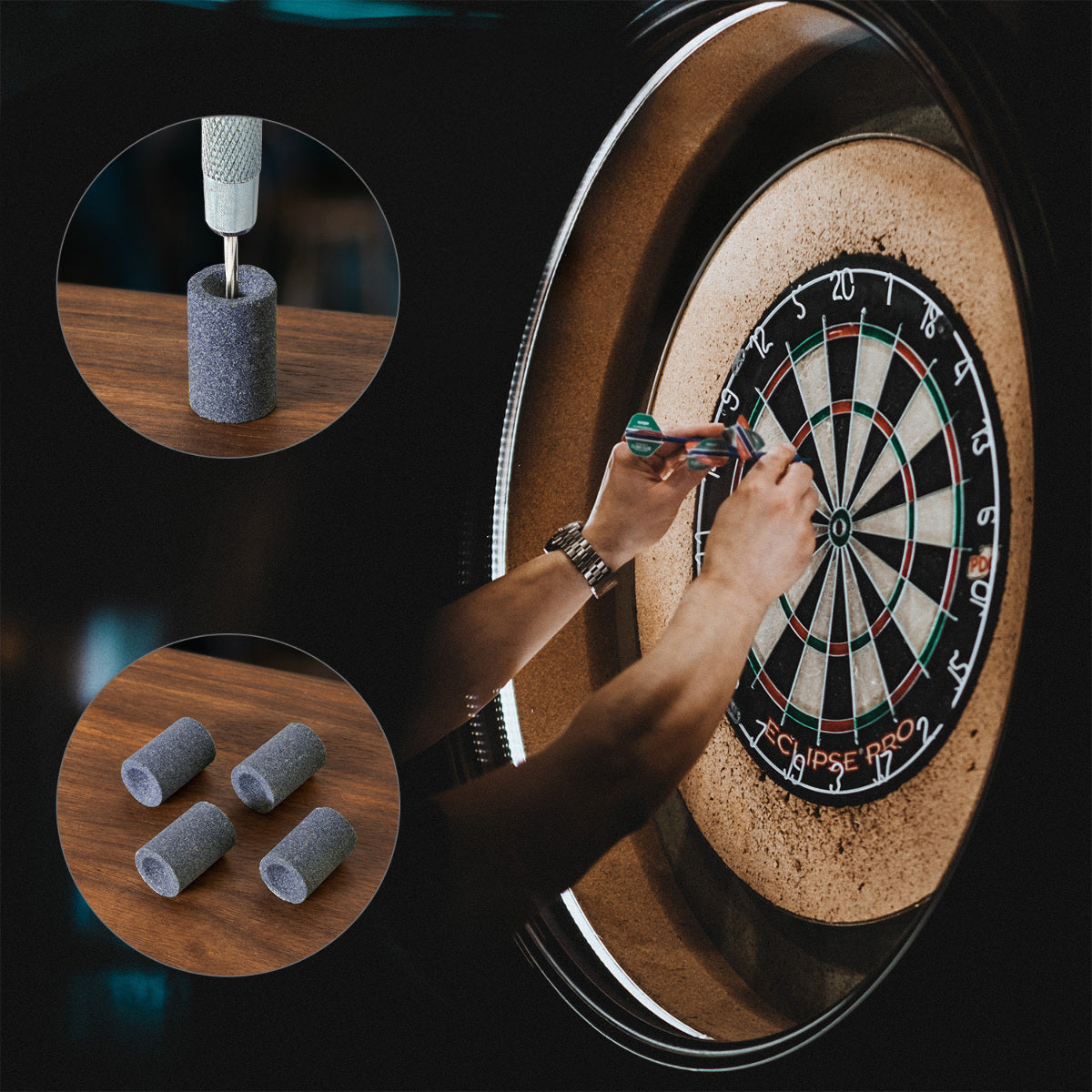 kwmobile Dart Sharpening Stone for Metal Darts