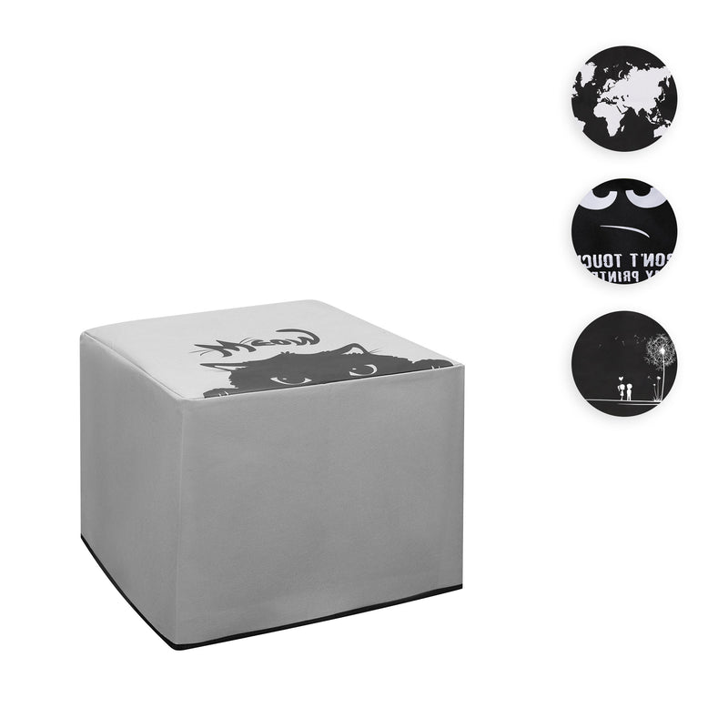 kwmobile Cover kompatibel mit Brother DCP-L2530DW / L2550DN / MFC-L2710DN / L2750DW - Tasche Hülle Drucker - Staubschutzhülle Schutzhaube Schutzhülle - Grau Schwarz Katze Meow Grau  [dsg04]