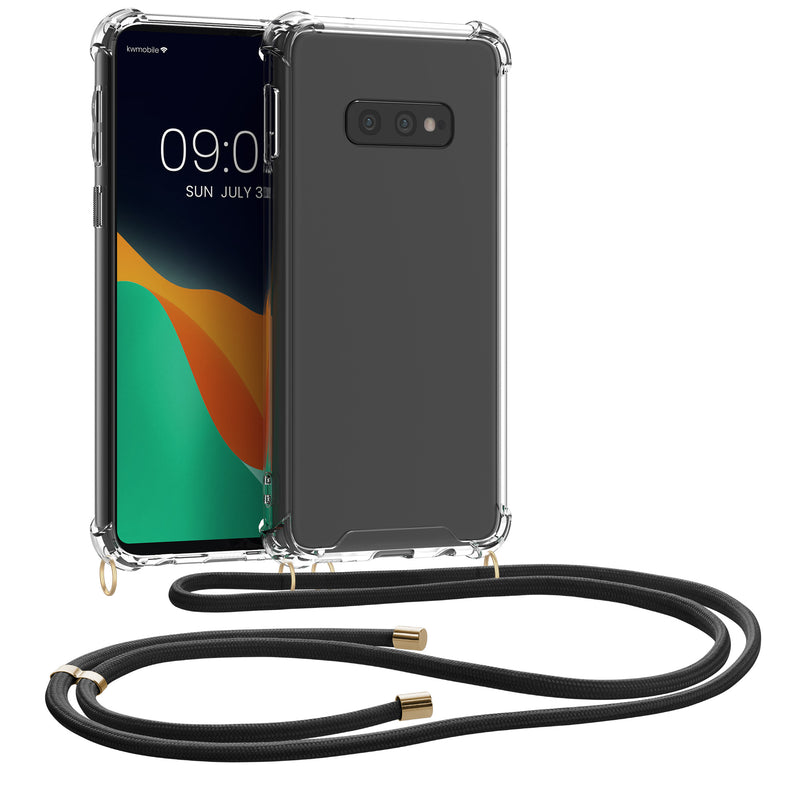 kwmobile Necklace Case compatible with Samsung Galaxy S10e Silicone Cover with Lanyard Phone Case