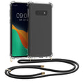 kwmobile Necklace Case kompatibel mit Samsung Galaxy S10e Hülle - Silikon Cover mit Handykette - Band Handyhülle Transparent Schwarz Transparent  