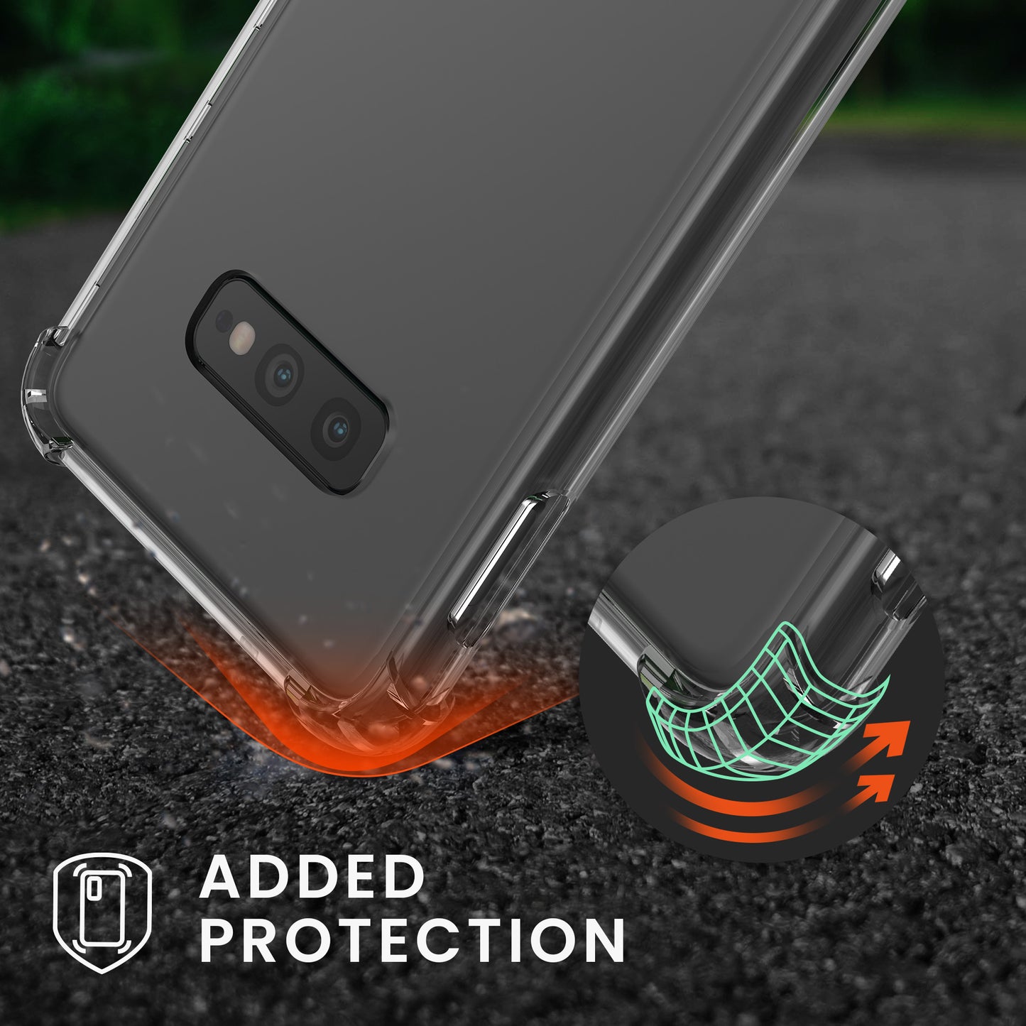 kwmobile Necklace Case compatible with Samsung Galaxy S10e Silicone Cover with Lanyard Phone Case