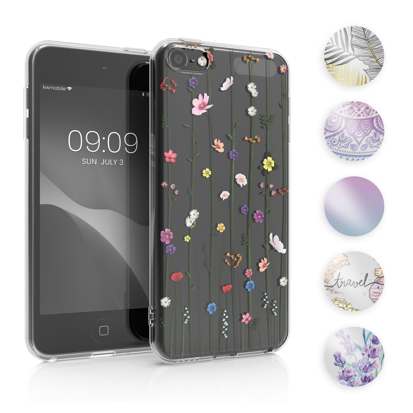 kwmobile Hülle kompatibel mit Apple iPod Touch 6G / 7G (6. und 7.Generation) - Silikon Backcover Schutzhülle - Cover Case Zwei Farben Gelb Rosa Pink  [dsg11]