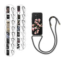 kwmobile Necklace Case kompatibel mit Huawei Mate 20 Lite Hülle - Silikon Cover mit Handykette - Rosa Weiß Transparent Magnolien Rosa  [dsg01]