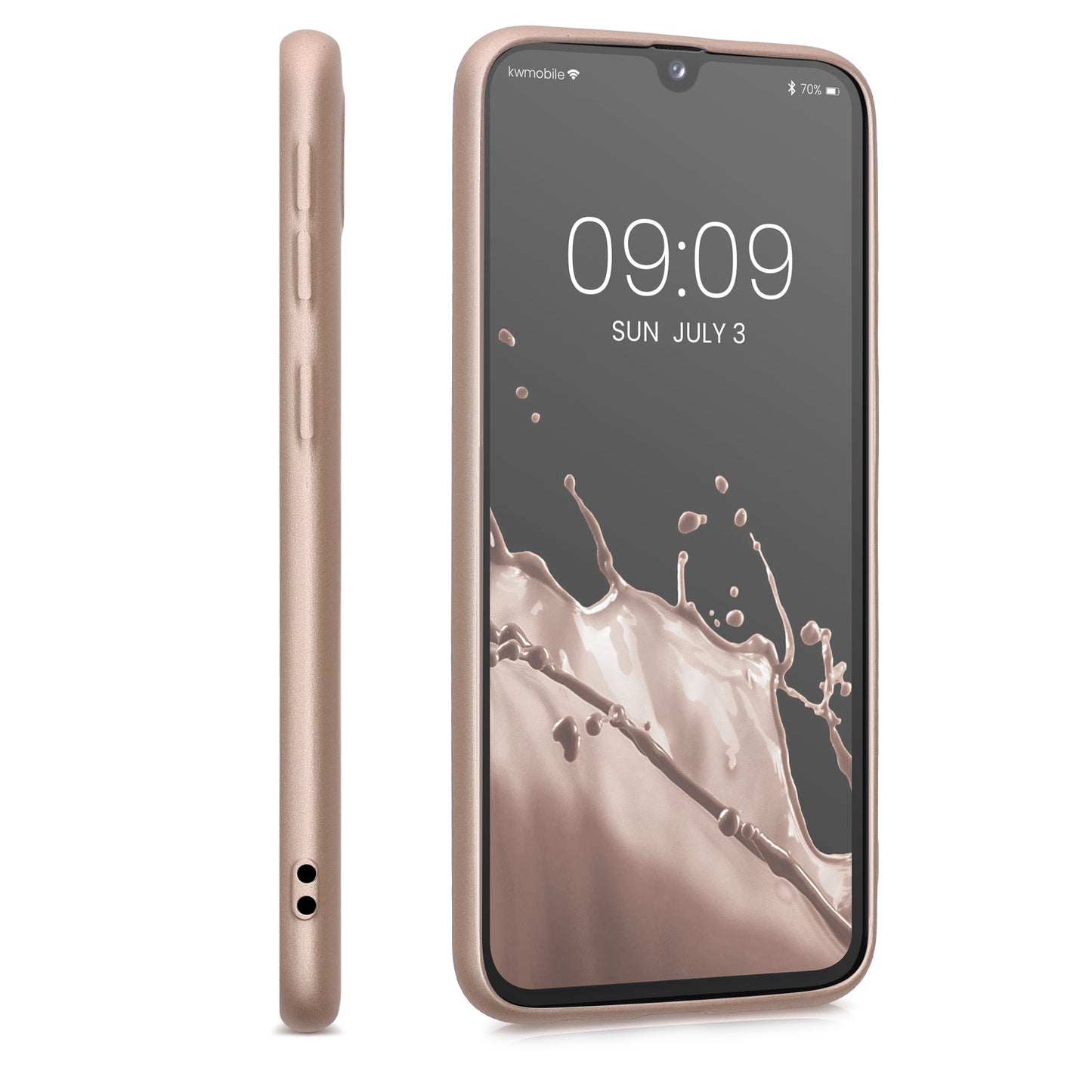 kwmobile Phone Case for Samsung Galaxy A40 - Metallic Shimmering Silicone Case - Protective Cover