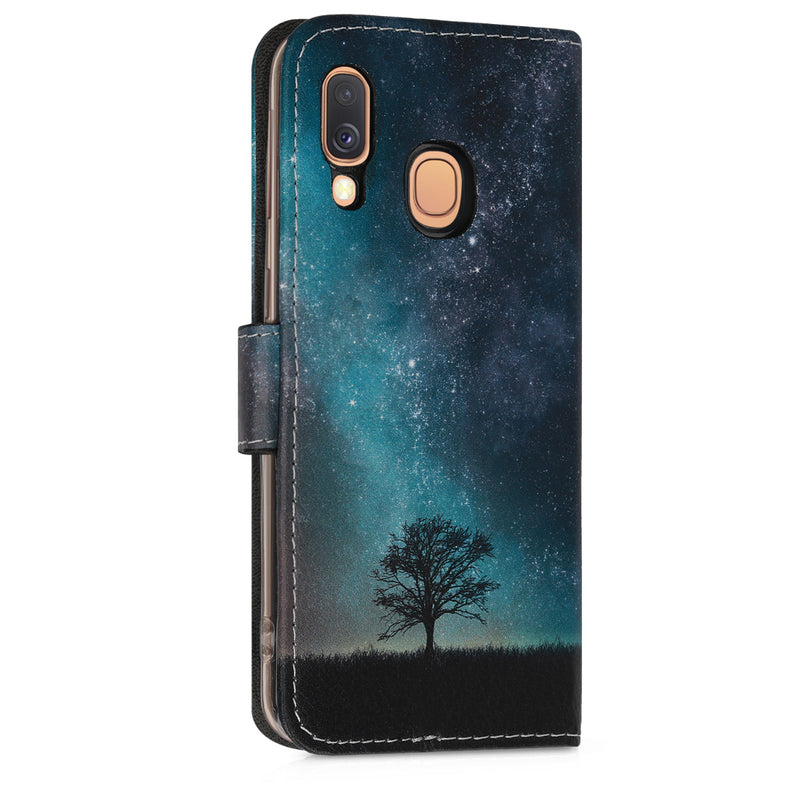 kwmobile Wallet Case compatible with Samsung Galaxy A40 - Cover with Stand and Card Slots