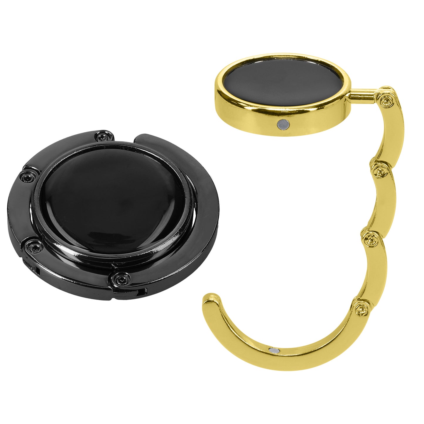 kwmobile Bag Holder for Table - 2x Handbag Holder for Table - Foldable Bag Hook - Bag Hanger - Bag Holder Hook - Table Hook Set