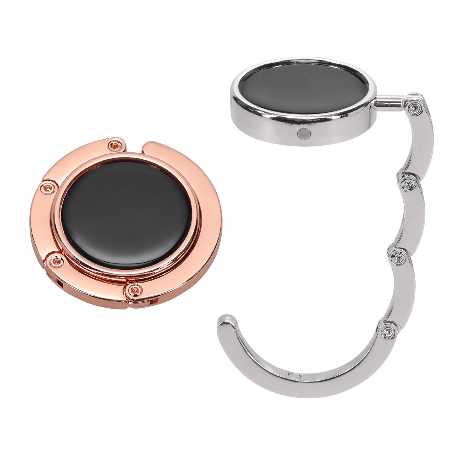 kwmobile Bag Holder for Table - 2x Handbag Holder for Table - Foldable Bag Hook - Bag Hanger - Bag Holder Hook - Table Hook Set