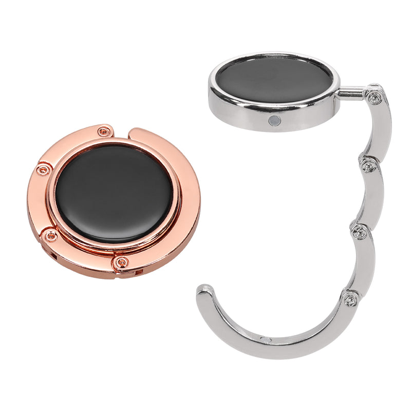 kwmobile Bag Holder for Table - 2x Handbag Holder for Table - Foldable Bag Hook - Bag Hanger - Bag Holder Hook - Table Hook Set