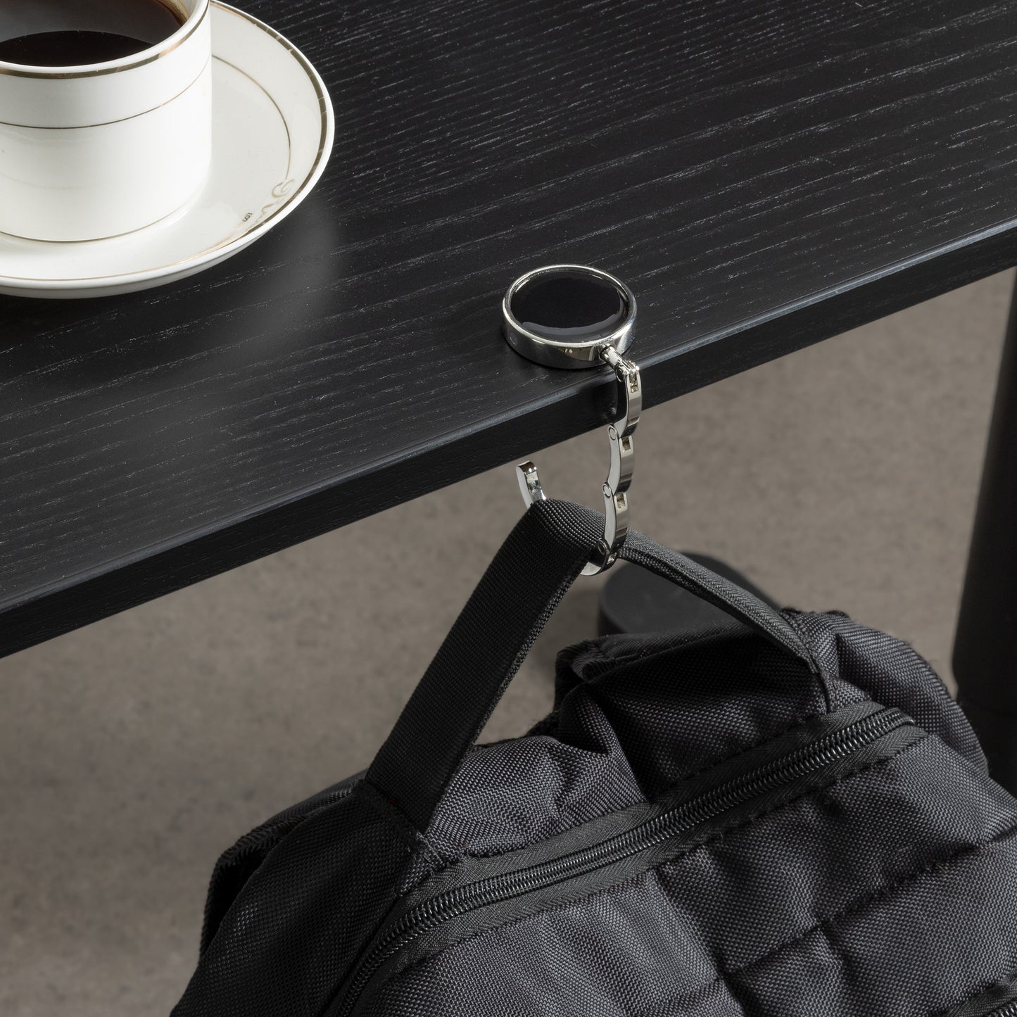 kwmobile Bag Holder for Table - 2x Handbag Holder for Table - Foldable Bag Hook - Bag Hanger - Bag Holder Hook - Table Hook Set