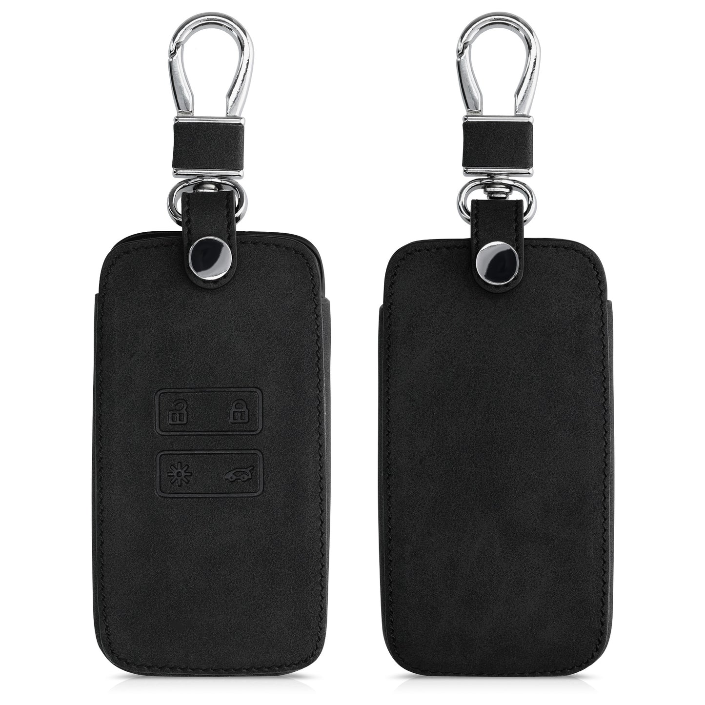 kwmobile Car Key Cover compatible with Renault 4-Button Smart Key (Keyless Go Only) Faux Leather Protective Case Cover