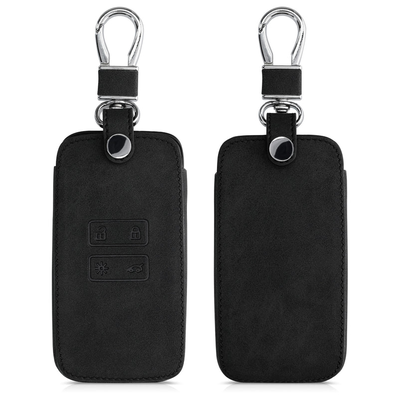 kwmobile Car Key Cover compatible with Renault 4-Button Smart Key (Keyless Go Only) Faux Leather Protective Case Cover