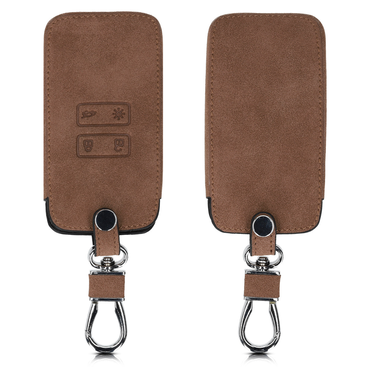 kwmobile Car Key Cover compatible with Renault 4-Button Smart Key (Keyless Go Only) Faux Leather Protective Case Cover