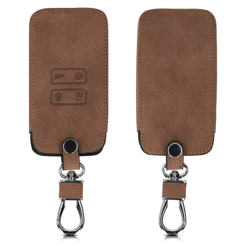 kwmobile Car Key Cover compatible with Renault 4-Button Smart Key (Keyless Go Only) Faux Leather Protective Case Cover