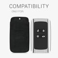 kwmobile Car Key Cover compatible with Renault 4-Button Smart Key (Keyless Go Only) Faux Leather Protective Case Cover