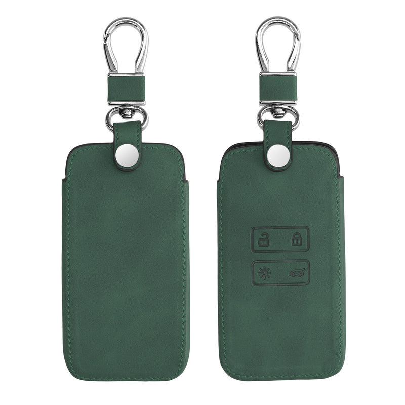 kwmobile Car Key Cover Compatible with Renault 4-Button Smart Key (Keyless Go Only) - Faux Leather Protective Case Key Cover