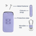 kwmobile Car Key Cover Compatible with Renault 4-Button Smart Key (Keyless Go Only) - Faux Leather Protective Case Key Cover