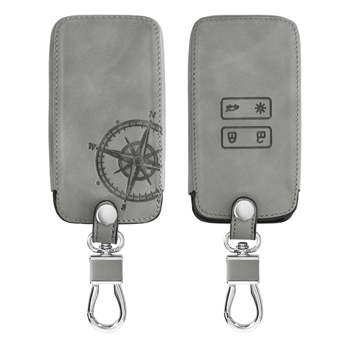 kwmobile Car Key Shell compatible with Renault 4-Button Smart Key (Keyless Go only) Protective Cover