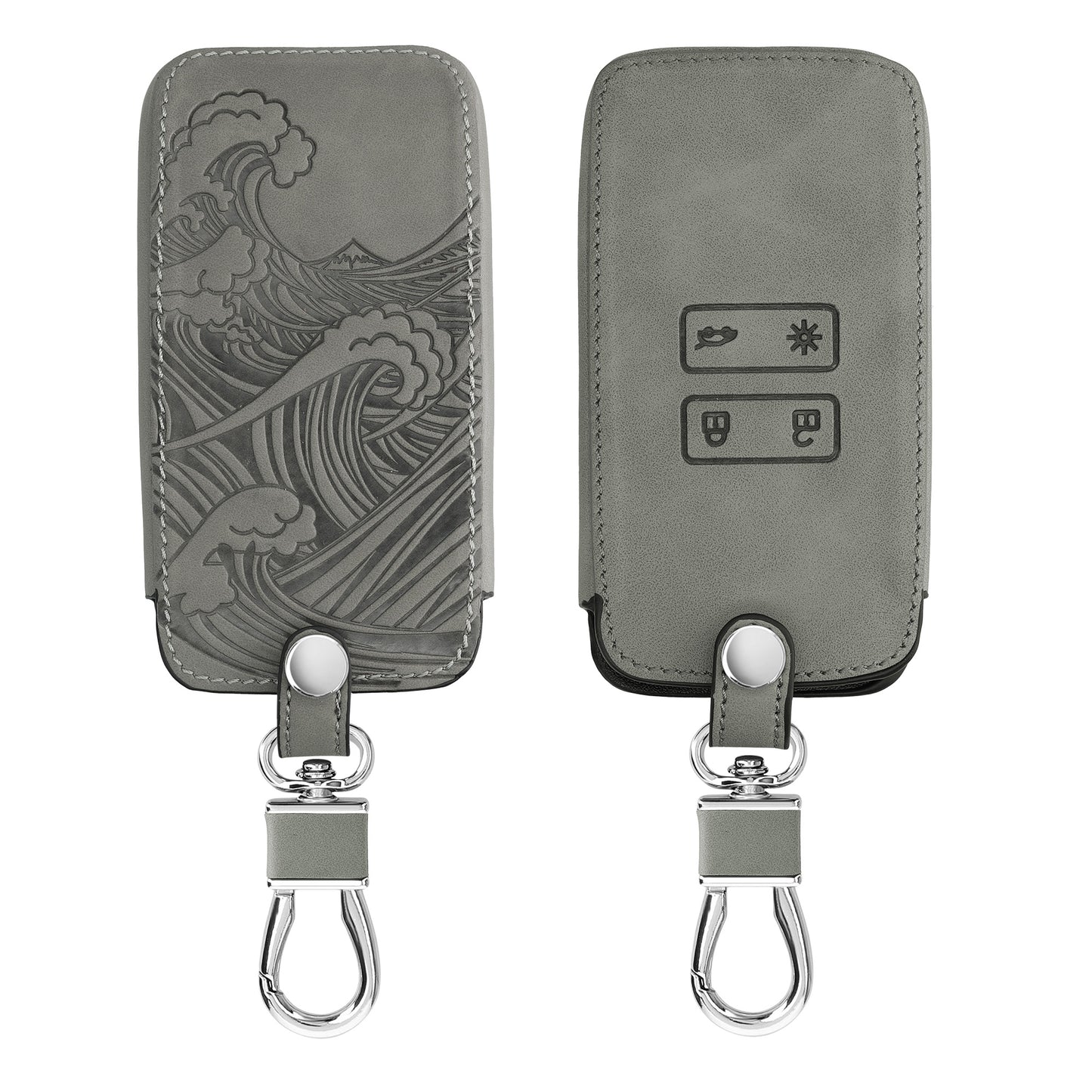 kwmobile Car Key Shell compatible with Renault 4-Button Smart Key (Keyless Go only) Protective Cover