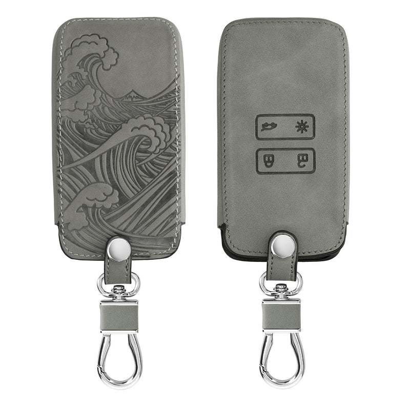 kwmobile Car Key Shell compatible with Renault 4-Button Smart Key (Keyless Go only) Protective Cover