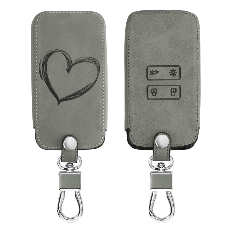 kwmobile Car Key Shell compatible with Renault 4-Button Smart Key (Keyless Go only) Protective Cover