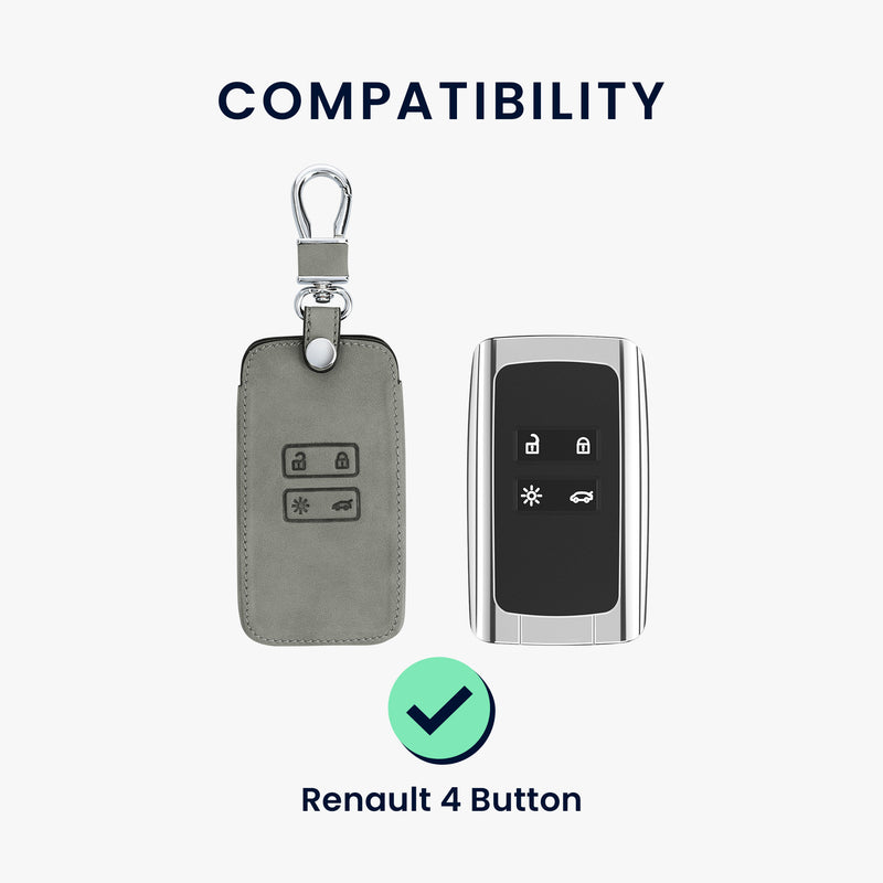 kwmobile Car Key Shell compatible with Renault 4-Button Smart Key (Keyless Go only) Protective Cover