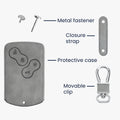 kwmobile Car Key Cover Compatible with Renault 4-Button Smart Key (Keyless Go Only) - Faux Leather Protective Case Key Fob Cover