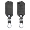 kwmobile Car Key Fob Cover compatible with VW Skoda Seat 3-button Car Key Fob Faux Leather Protective Case Key Shell Cover