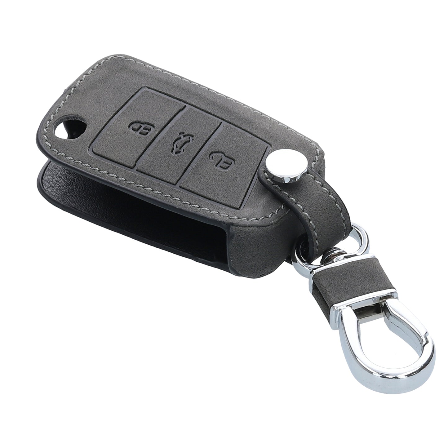 kwmobile Car Key Cover Compatible with VW Golf 7 MK7 3-Button Car Key Fob Faux Leather Protector Key Cover