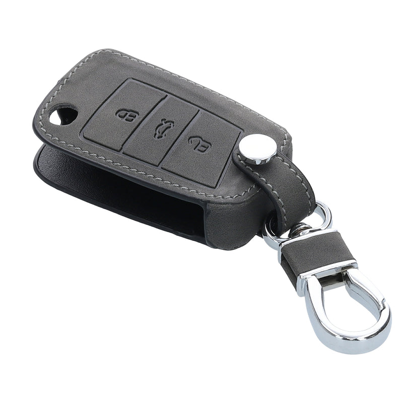 kwmobile Car Key Cover Compatible with VW Golf 7 MK7 3-Button Car Key Fob Faux Leather Protector Key Cover
