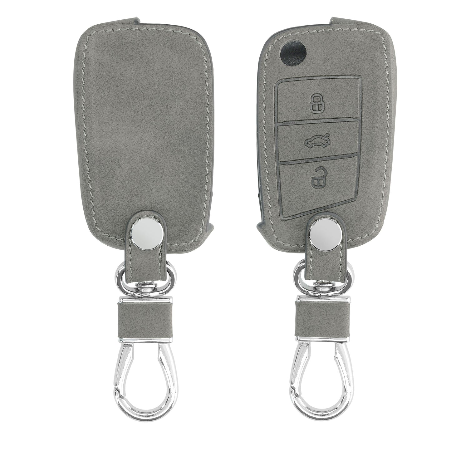 kwmobile Car Key Cover Compatible with VW Golf 7 MK7 3-Button Car Key Fob Faux Leather Protector Key Cover
