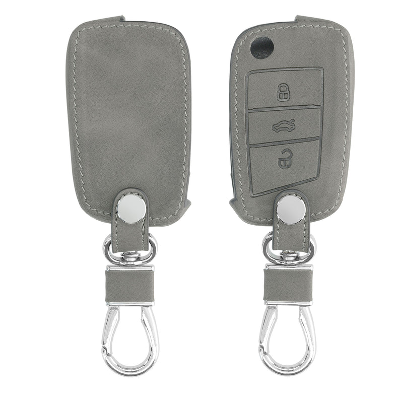 kwmobile Car Key Cover Compatible with VW Golf 7 MK7 3-Button Car Key Fob Faux Leather Protector Key Cover