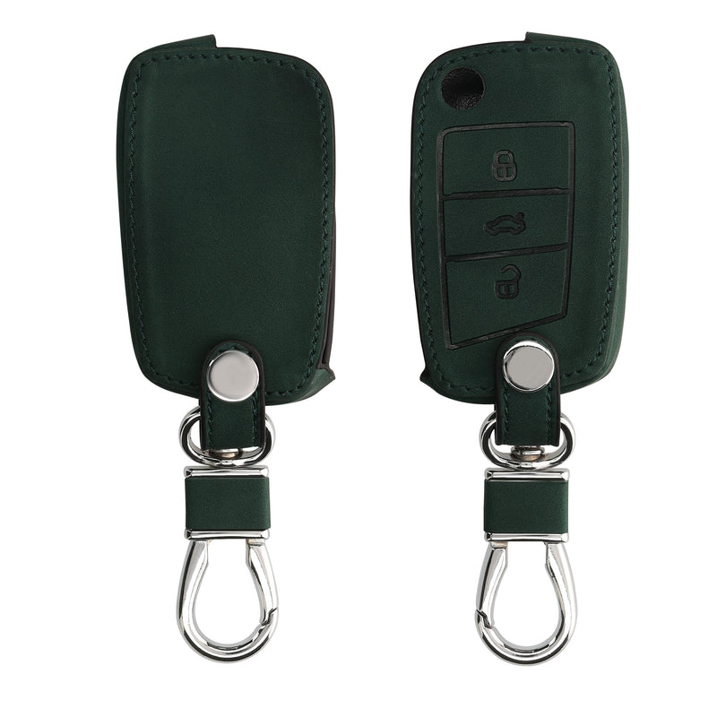 kwmobile Car Key Cover Compatible with VW Golf 7 MK7 3-Button Car Key Fob Faux Leather Protector Key Cover