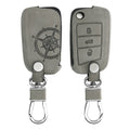 kwmobile Car Key Fob Cover Compatible with VW Golf 7 MK7 3-Button Car Key Artificial Leather Protective Cover Key Case