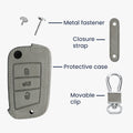 kwmobile Car Key Fob Cover Compatible with VW Golf 7 MK7 3-Button Car Key Artificial Leather Protective Cover Key Case