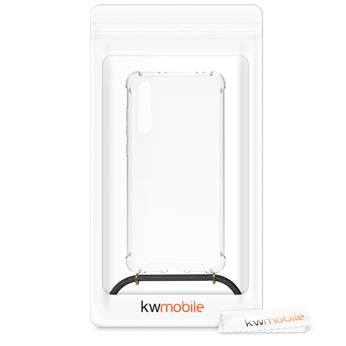 kwmobile Necklace Case Compatible with Huawei P20 Pro Silicone Cover with Lanyard Strap Phone Case