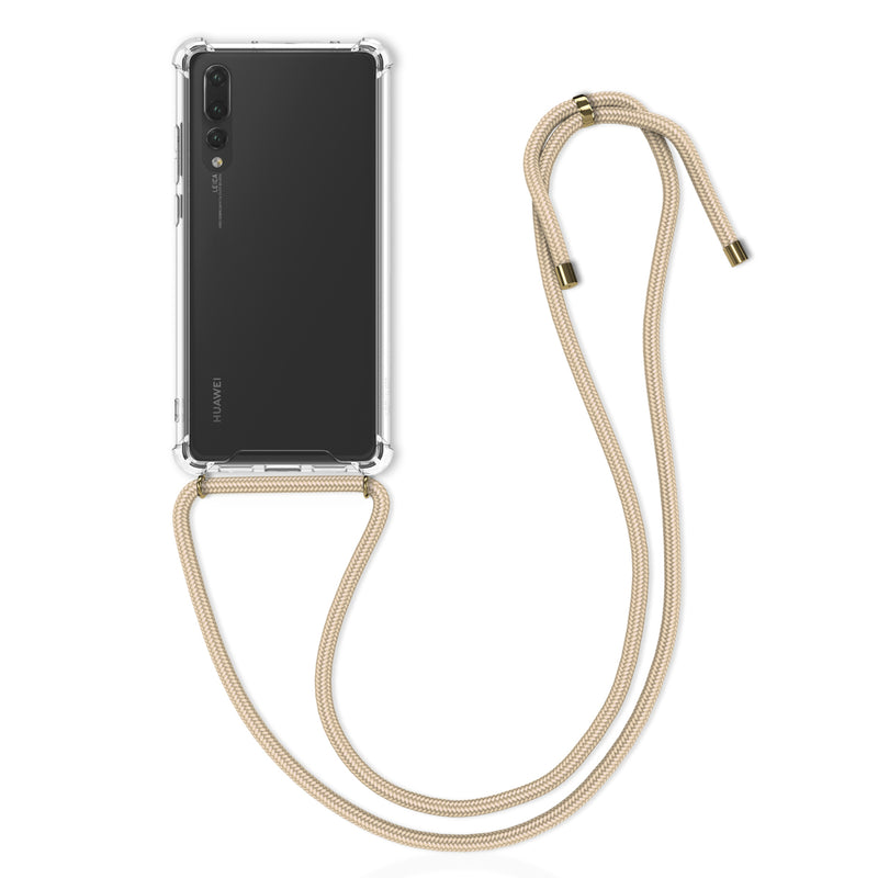 kwmobile Necklace Case Compatible with Huawei P20 Pro Silicone Cover with Lanyard Strap Phone Case