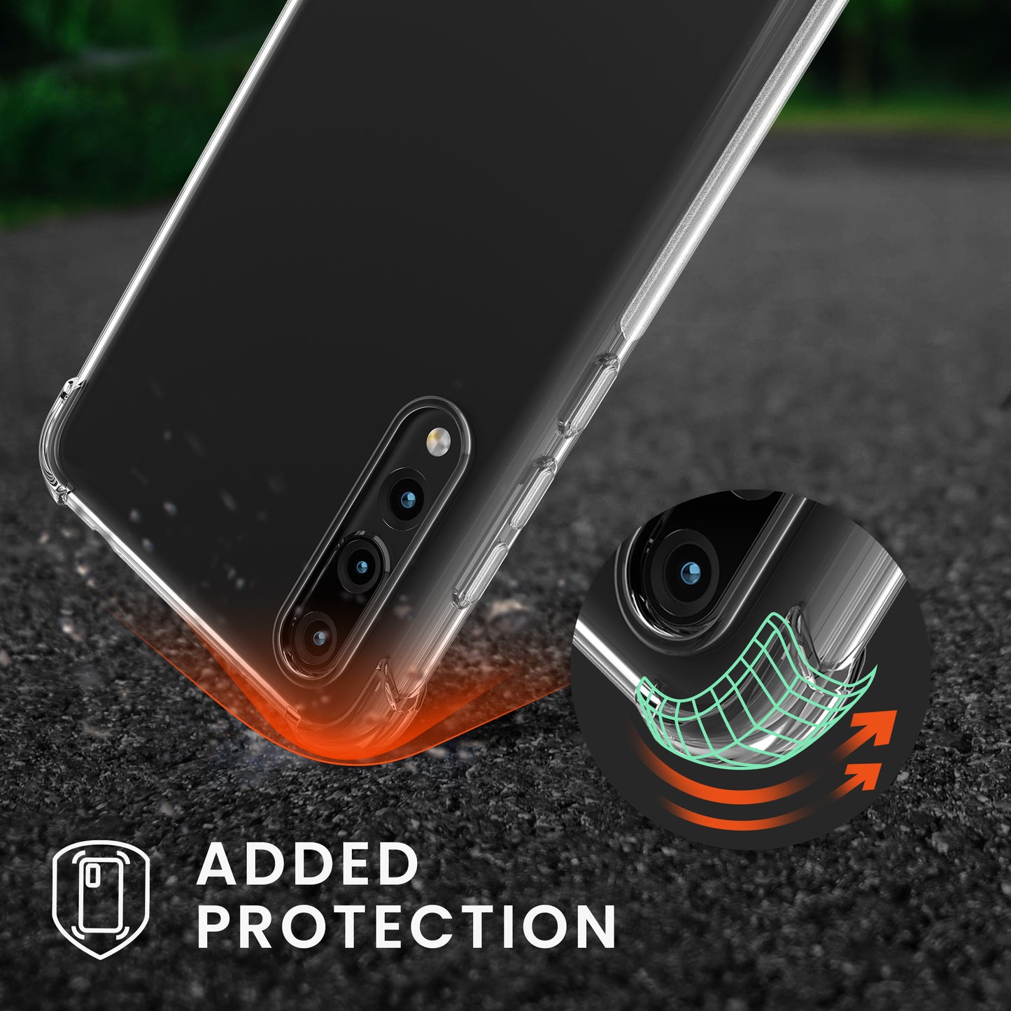 kwmobile Necklace Case Compatible with Huawei P20 Pro Silicone Cover with Lanyard Strap Phone Case