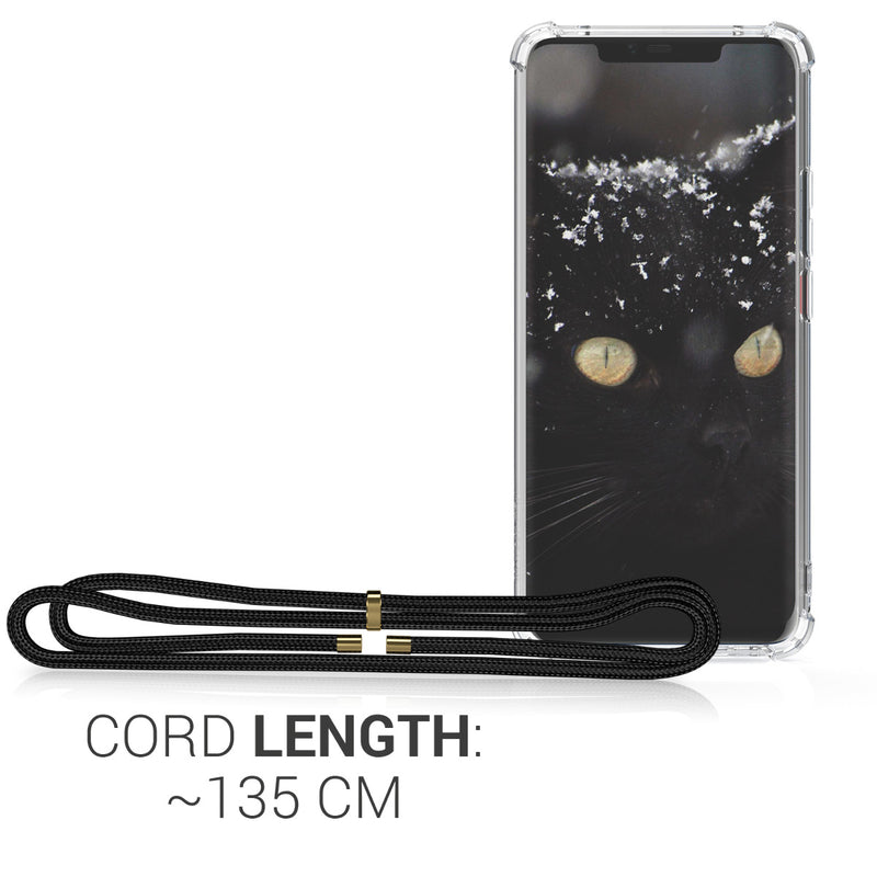 kwmobile Necklace Case compatible with Huawei Mate 20 Pro - Silicone Cover with Lanyard Strap Case