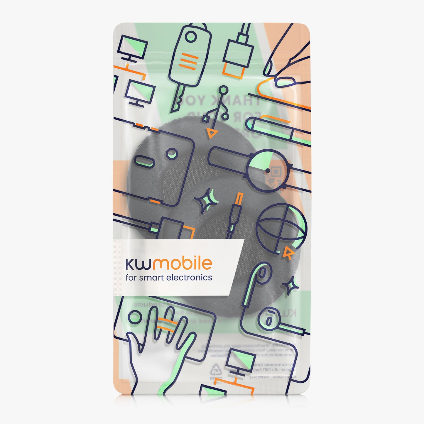 kwmobile Ear Pads for Skullcandy Hesh 2.0 - Replacement Ear Pads - Headphone Spare Parts - Headphone Replacement Cushions for Over-Ear Headphones