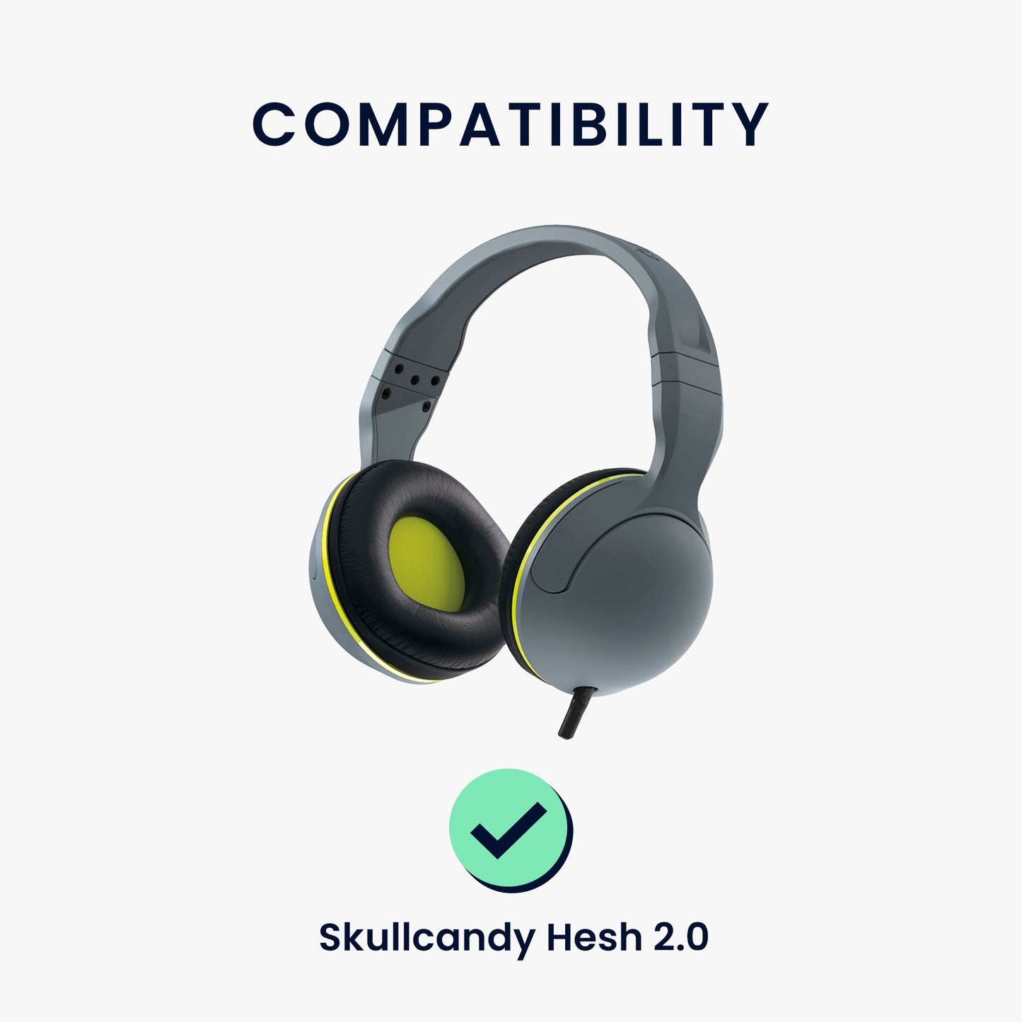 kwmobile Ear Pads for Skullcandy Hesh 2.0 - Replacement Ear Pads - Headphone Spare Parts - Headphone Replacement Cushions for Over-Ear Headphones