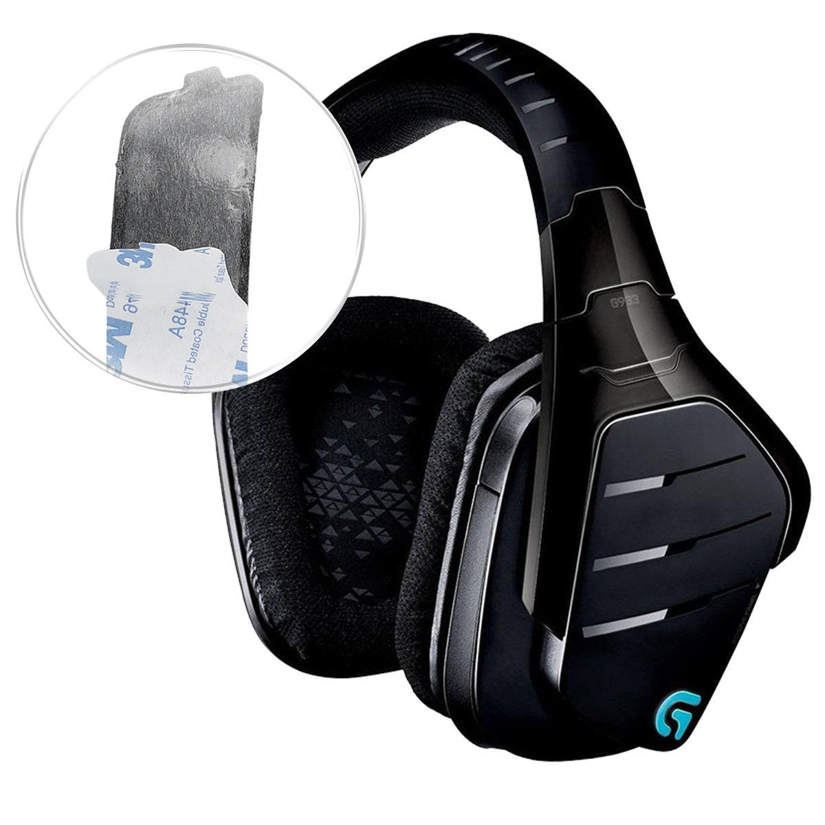 kwmobile Headband Pad Compatible with Logitech G933 / G933S / G633 - Replacement Headband Cushion for Headphones