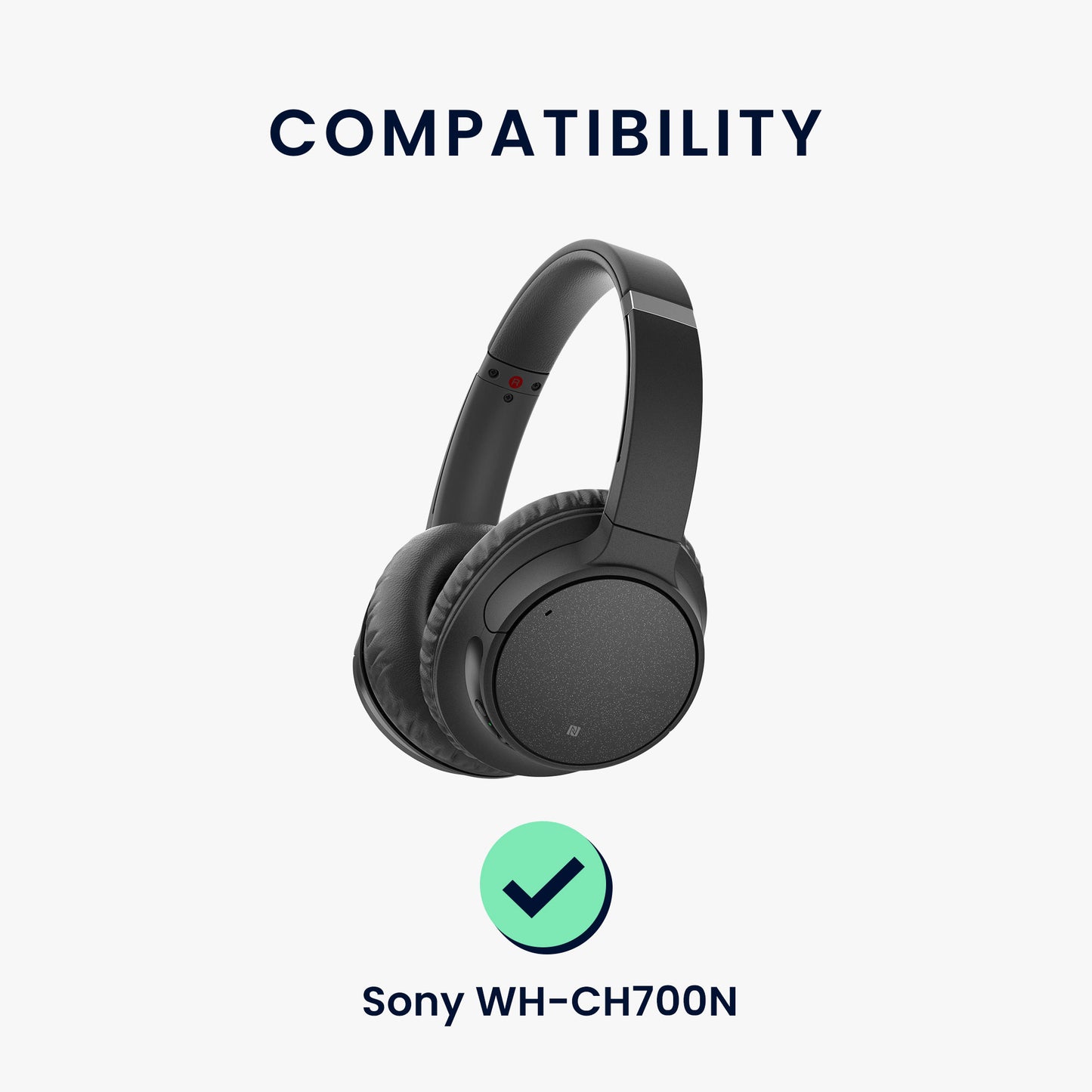 kwmobile Ear Pads for Sony WH-CH700N Headphones Replacement Parts Over Ear Headphones