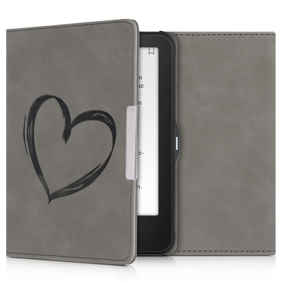 kwmobile Protective Case for Tolino Vision 1 / 2 / 3 / 4 HD Cover - eReader Case Made of Faux Leather with Auto Sleep Function - Compass Vintage