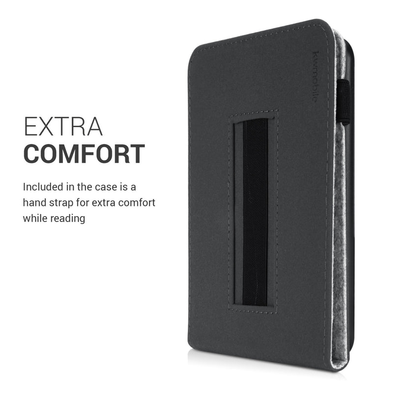 kwmobile Case Compatible with Tolino Vision 1 / 2 / 3 / 4 HD - Loop Stand - e-Reader Protective Cover