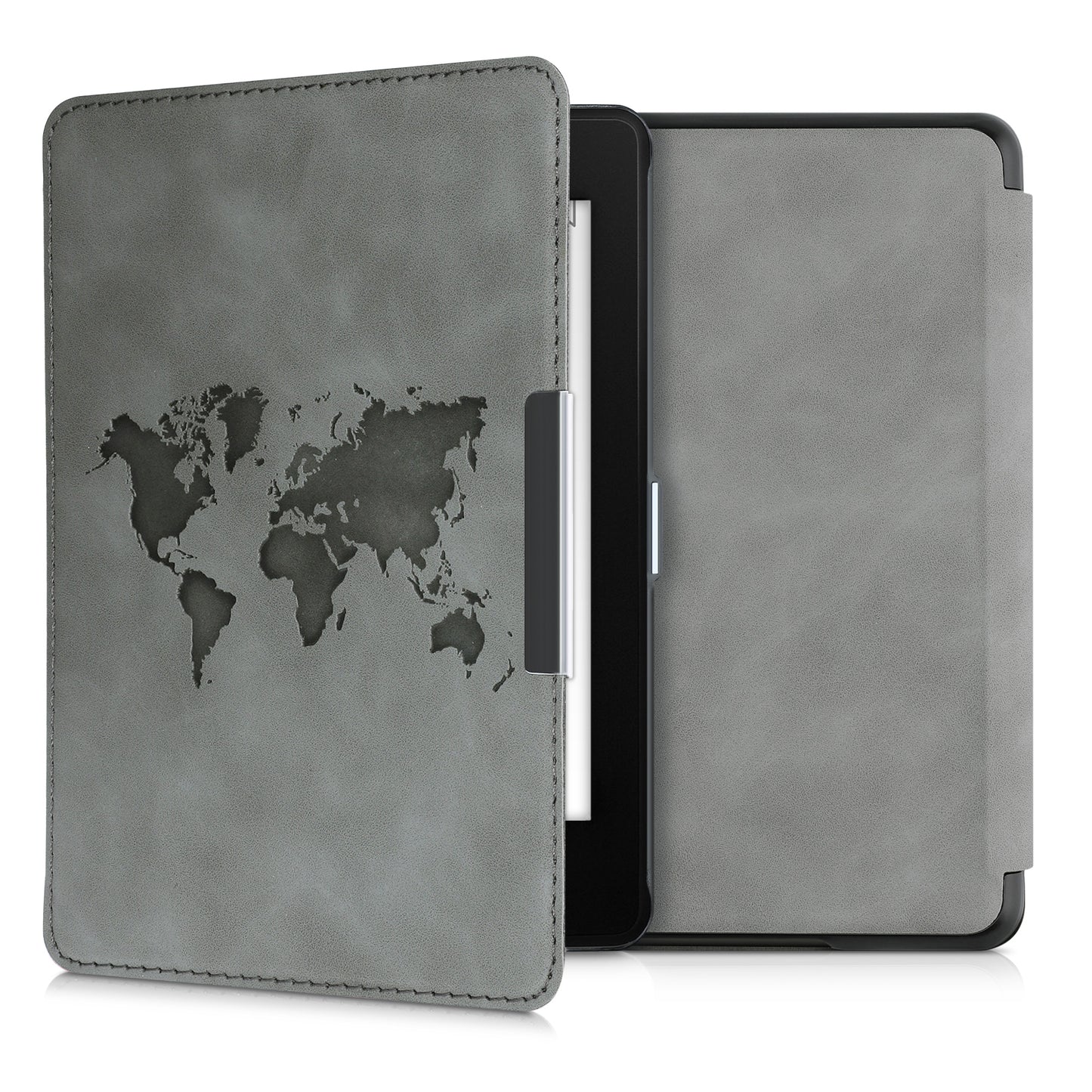 kwmobile Case for Amazon Kindle Paperwhite (10th Gen - 2018) Cover - eReader Faux Leather Case with Auto Sleep Function - Dandelion Love