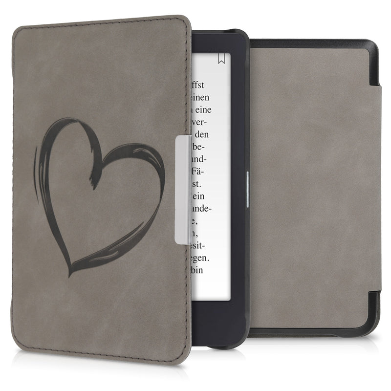 kwmobile Protective Case for Tolino Shine 3 - eReader Cover Made of Faux Leather with Auto Sleep Function