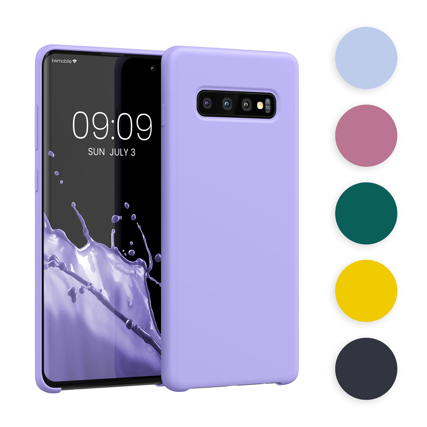 kwmobile Hülle kompatibel mit Samsung Galaxy S10 Plus / S10+ Hülle - Silikon Handy Case - Handyhülle weiche Oberfläche - kabelloses Laden - Nude Lilac Nude Lilac  