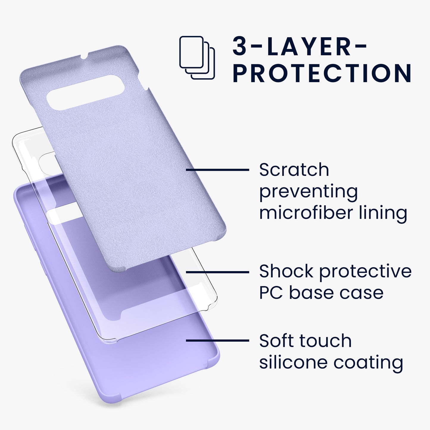 kwmobile Phone Case for Samsung Galaxy S10 Plus / S10+ - Silicone Cover - Wireless Charging - Protective Case