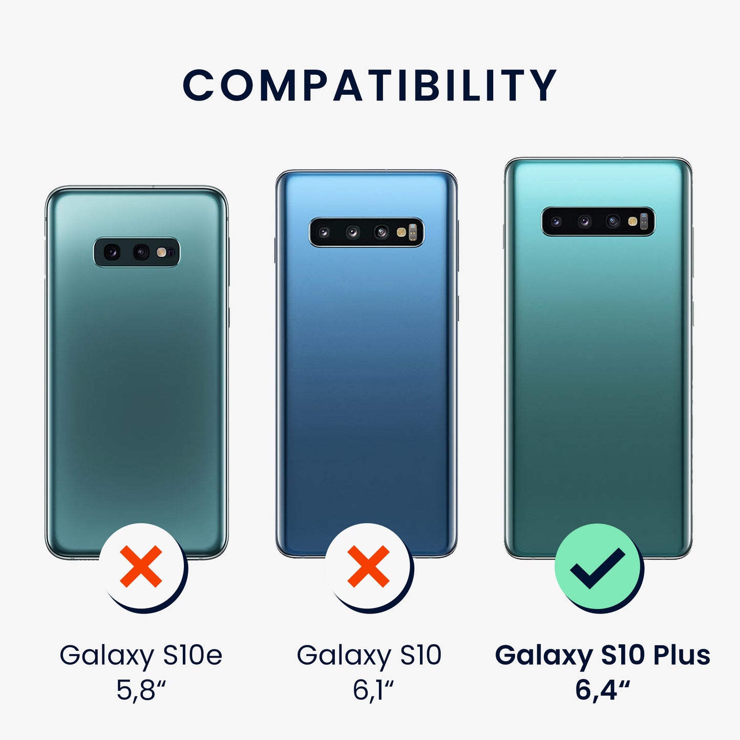 kwmobile Phone Case for Samsung Galaxy S10 Plus / S10+ - Silicone Cover - Wireless Charging - Protective Case